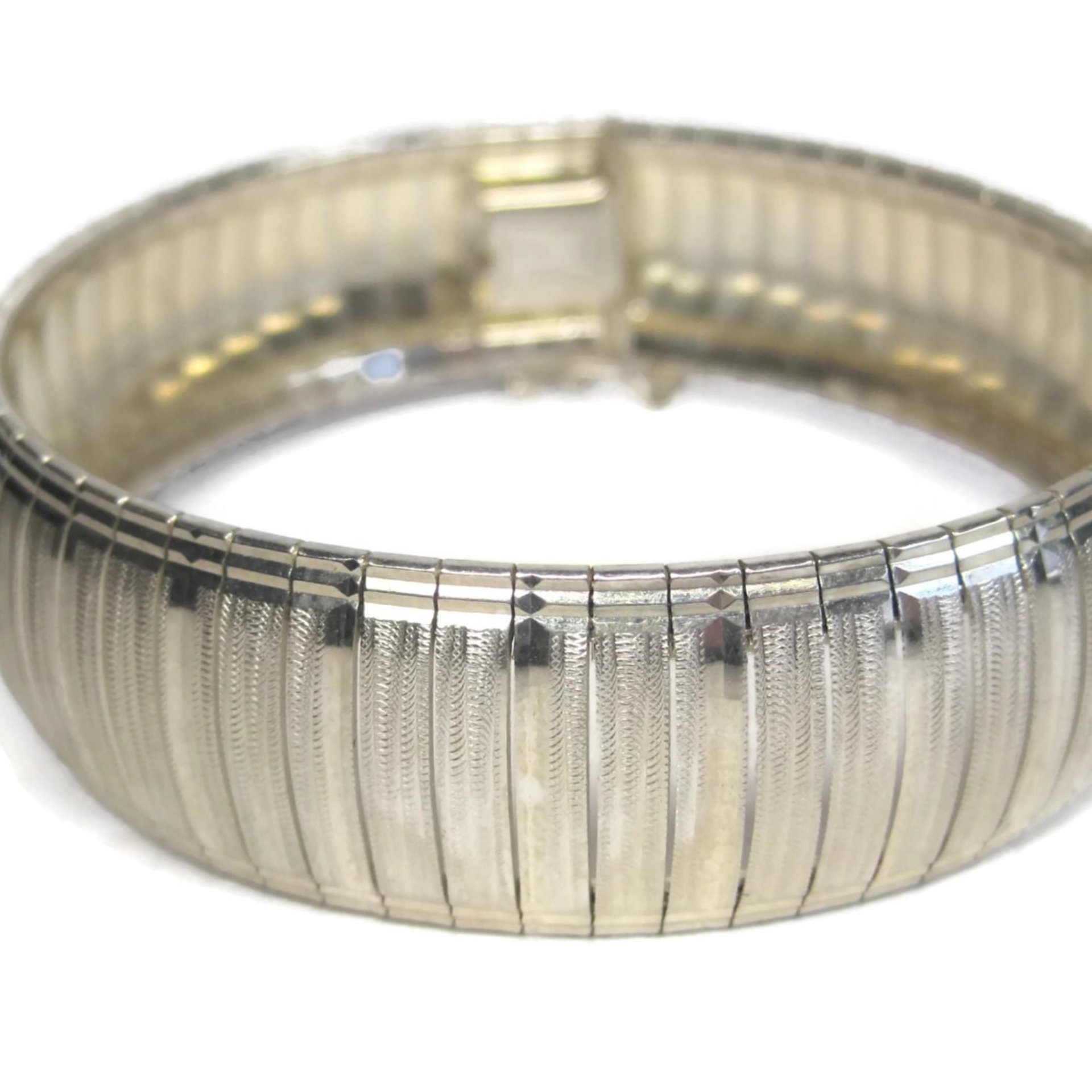 Wide Vintage Sterling 18mm Snake Bracelet 7.5 Inches