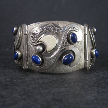 Custom Vintage Lapis Bracelet Sterling 6 Inches Teresa Archibeque