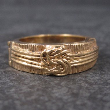 Antique 14K Love Knot Band Ring Size 7 New Old Stock