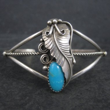 Vintage Native American Turquoise Cuff Bracelet 5.75 Inches