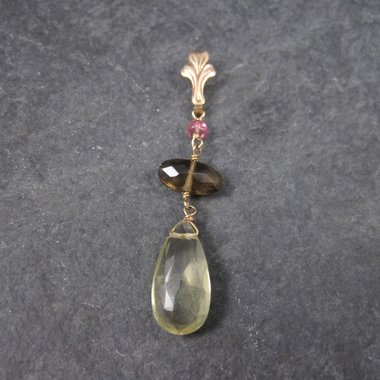 Antique 10K Quartz Lavalier Pendant Esemco.