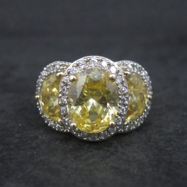 Vermeil Sterling Yellow Crystal Size 8 Ross Simons