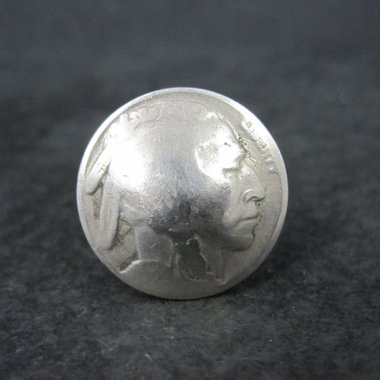 Vintage Sterling Indian Head Buffalo Nickel Ring Size 4.5