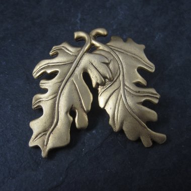 Vintage Danecraft Gold Tone Leaf Brooch