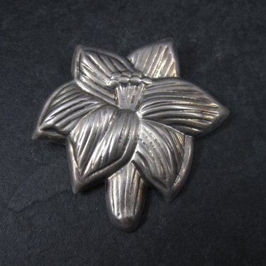 Vintage Mexican Sterling Lily Brooch Pendant Salvador Garcia Jaimez