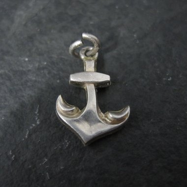 Tiny Sterling Anchor Charm Vintage