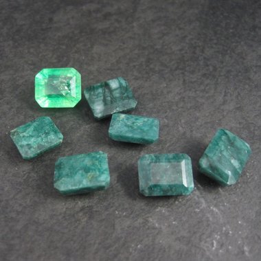 Destash Lot of Faceted Emeralds Loose Gemstones 82.5 Carats