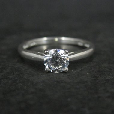 Sterling Cubic Zirconia Engagement Ring Size 10