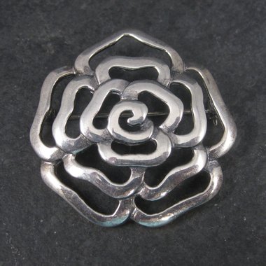 Estate Sterling Flower Brooch