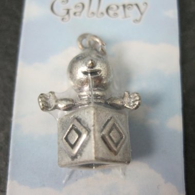 Silver Plated Jack In The Box Charm