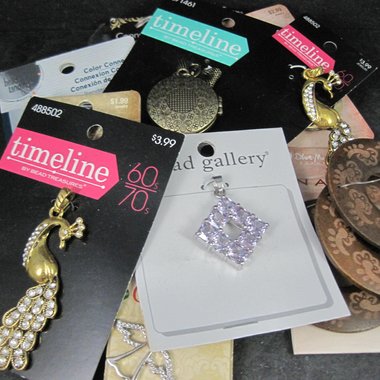 Lot of 14 Pendants Lockets Charms for Jewelry Making Bead Treasures Bead Gallery All New Old Stock