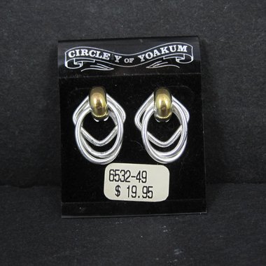 Western Earrings Circle Y of Yoakum Vintage Dead Stock