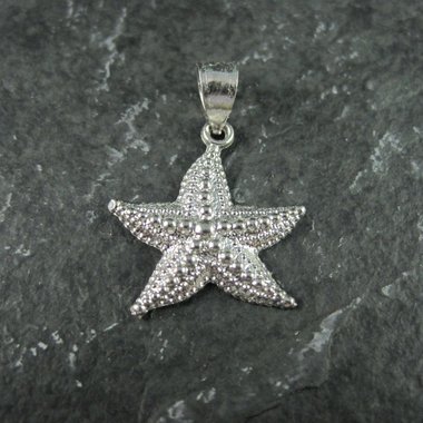 Tiny Sterling Silver Starfish Pendant
