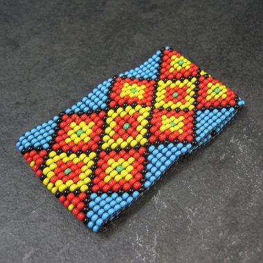 Vintage Beaded Stretchy Loom Bracelet 6 Inches