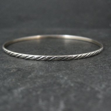 Vintage Sterling Art Deco Bangle Bracelet 7.5 Inches by Beau
