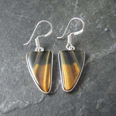 Sterling Silver Tigers Eye Earrings